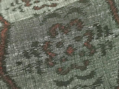 平和屋着物▽上質な紬　単衣　亀甲花文　正絹　逸品　DABJ1105az