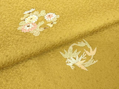 平和屋着物▽上質な小紋　単衣　花丸文　正絹　逸品　DABJ1109az