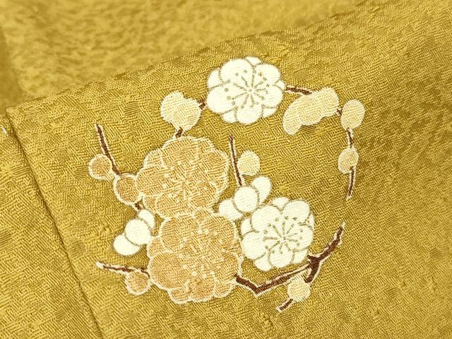 平和屋着物▽上質な小紋　単衣　花丸文　正絹　逸品　DABJ1109az