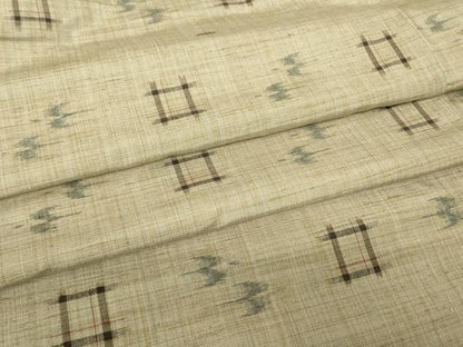 平和屋着物▽上質な紬　単衣　燕絣　正絹　逸品　DABJ1111az
