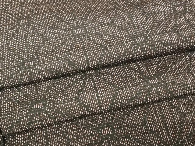 平和屋着物▽上質な紬　単衣　麻の葉文　正絹　逸品　DABJ1112az