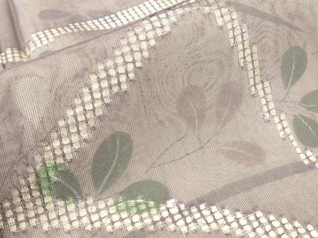 平和屋着物▽訪問着　無双　紗袷　紗×紗　萩文　手描き　正絹　逸品　DABJ1116az
