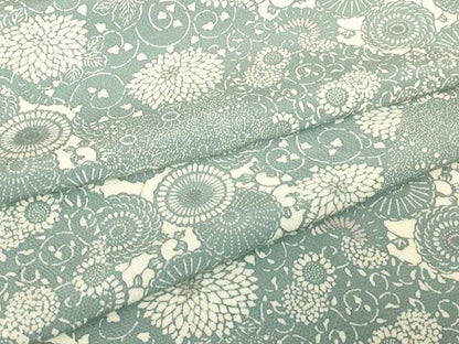 平和屋着物▽上質な小紋　単衣　型染め　菊尽くし　正絹　逸品　DABJ1122az