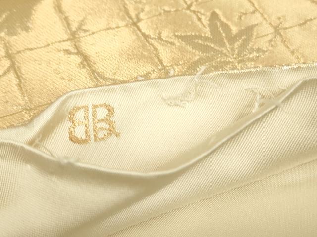 平和屋着物▼西陣　服部織物謹製　六通柄袋帯　七宝更紗花文　金糸　正絹　逸品　DABJ1158az