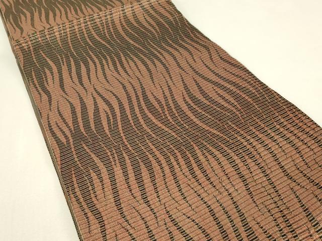 平和屋着物▼染織工芸むつろ　辻が花　六通柄袋帯　横段霞文　正絹　逸品　DABJ1165az