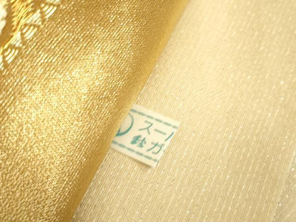 平和屋着物▼六通柄袋帯　正倉院七宝花文　金銀糸　鈴乃屋扱い　正絹　逸品　DABJ1212az