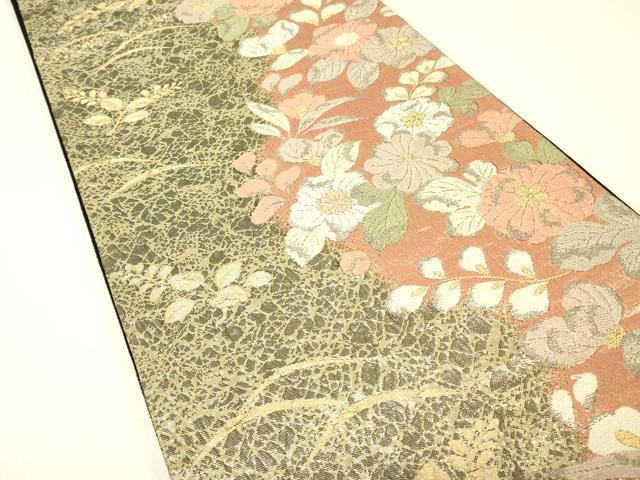 平和屋着物▼六通柄袋帯　辻が花　金糸　正絹　逸品　DABJ1264az