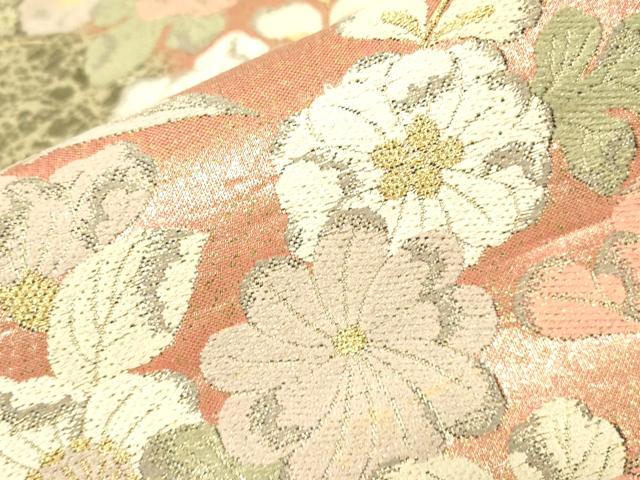 平和屋着物▼六通柄袋帯　辻が花　金糸　正絹　逸品　DABJ1264az