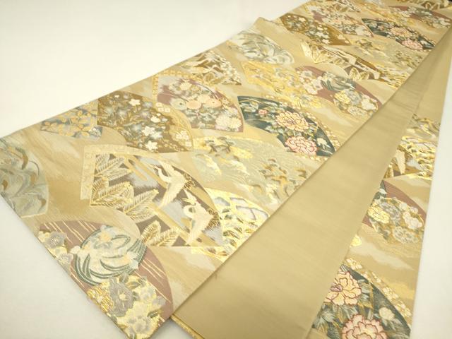 平和屋着物▼六通柄袋帯　琳派逸品集　金糸　正絹　逸品　DABJ1325az