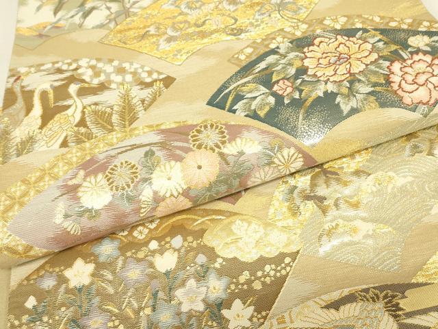 平和屋着物▼六通柄袋帯　琳派逸品集　金糸　正絹　逸品　DABJ1325az