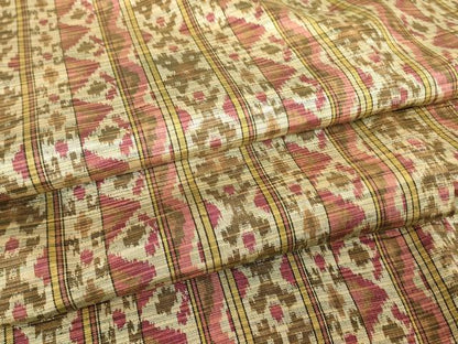平和屋着物▽上質な紬　単衣　花間道　正絹　逸品　DABJ1350az