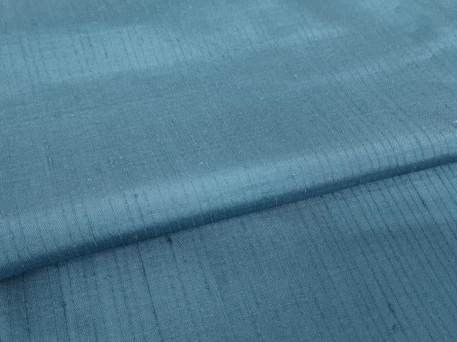 平和屋着物▽上質な紬　単衣　杜若色　正絹　逸品　DABJ1359az