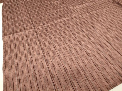 平和屋着物▽上質な紬　単衣　立涌文　正絹　逸品　DABJ1366az