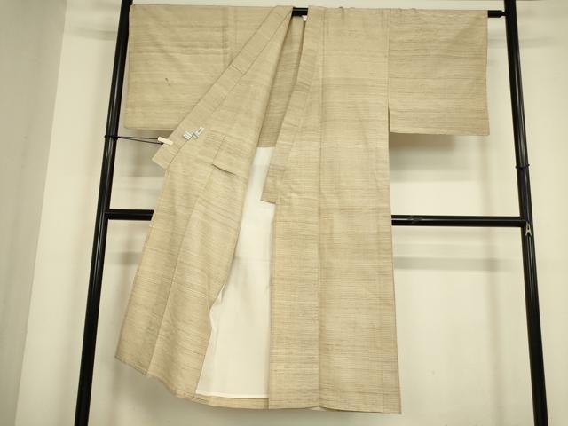 平和屋着物▽男性　単衣　縞　正絹　逸品　DABJ1373