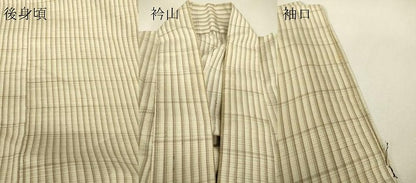 平和屋着物▽男性　単衣　縞　松坂屋扱い　正絹　逸品　DABJ1374az