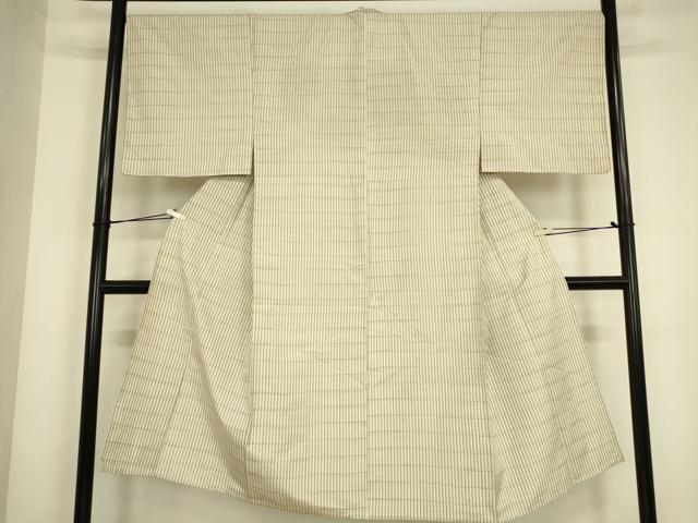 平和屋着物▽男性　単衣　縞　松坂屋扱い　正絹　逸品　DABJ1374az