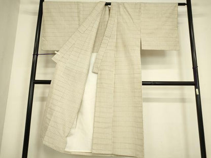 平和屋着物▽男性　単衣　縞　松坂屋扱い　正絹　逸品　DABJ1374az