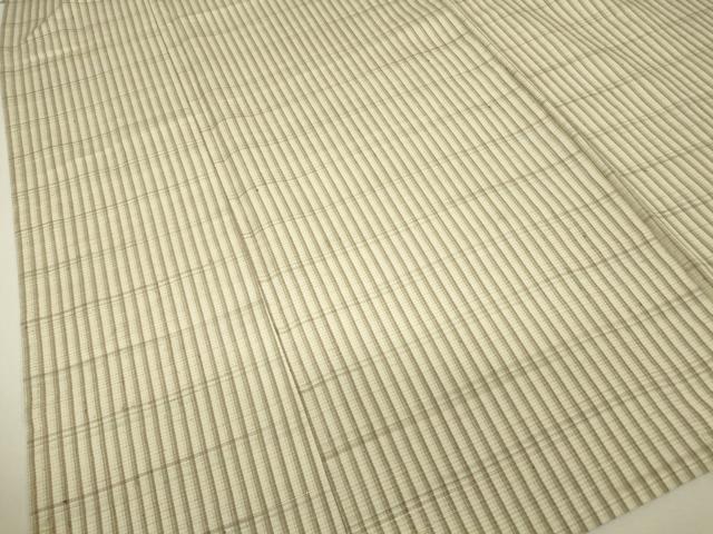 平和屋着物▽男性　単衣　縞　松坂屋扱い　正絹　逸品　DABJ1374az