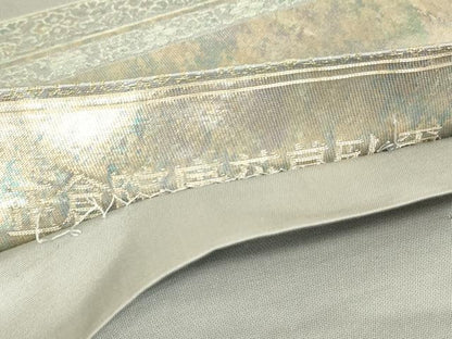 平和屋着物▼六通柄袋帯　正倉院唐花莫臥爾　引箔　正絹　逸品　DABJ1429az