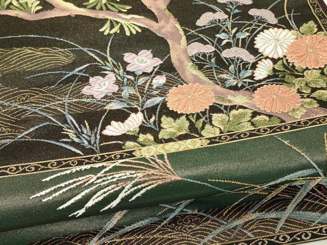 平和屋着物▼つけ帯　唐織　瑞祥琳派百撰　金糸　正絹　逸品　DABJ1447az