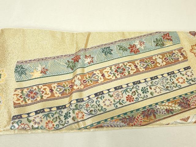平和屋着物▼つけ帯　細巧織　華燭　金糸　正絹　逸品　DABJ1449az