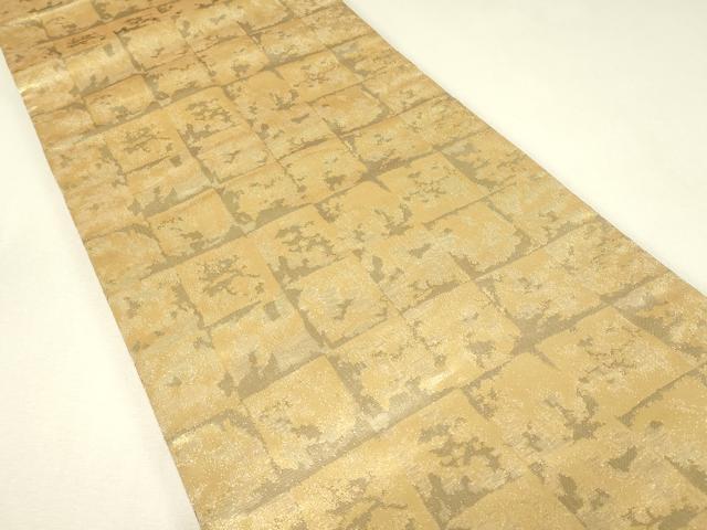 平和屋着物▼佐賀錦　双方向　両面　全通柄袋帯　群鶴文　金銀糸　正絹　逸品　DABJ1540az