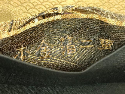 平和屋本店▼六通柄袋帯　壱阡貮佰　本金箔二重　人物風景文　正絹　逸品　DABJ1628az