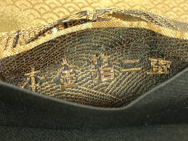 平和屋本店▼六通柄袋帯　壱阡貮佰　本金箔二重　人物風景文　正絹　逸品　DABJ1628az