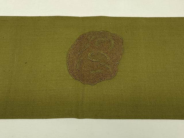 平和屋着物▼中国三大刺繍　相良刺繍　総刺繍　九寸名古屋帯　紬地　吉祥柄　正絹　逸品　DABJ1734az