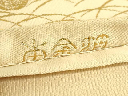 平和屋本店▼伝統工芸士　平田藤三郎　六通柄袋帯　本金箔　御所解人物文　正絹　逸品　DABJ1759az