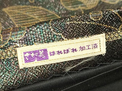 平和屋着物▼六通柄袋帯　辻が花　金糸　さが美扱い　正絹　逸品　DABJ1773az