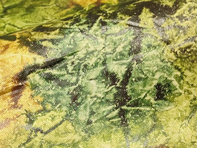 平和屋着物▼本場筑前博多織　六通柄袋帯　霞文　証紙付き　正絹　逸品　DABJ1800az