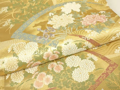 平和屋着物▼六通柄袋帯　琳派百選　朱雀　金糸　正絹　逸品　DABJ1808az