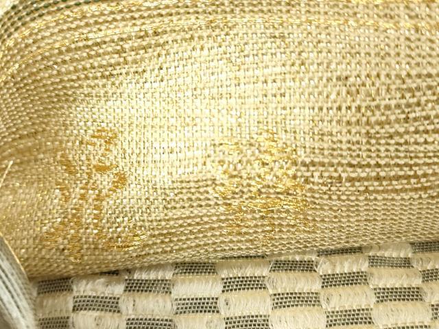 平和屋着物▼両面　全通柄袋帯　YAIHA＆MISA　花染　色紙重ね流水文　金糸　正絹　逸品　DABJ1818az