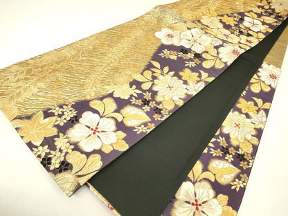 平和屋着物▼六通柄袋帯　辻が花　金銀糸　正絹　逸品　DABJ1824az