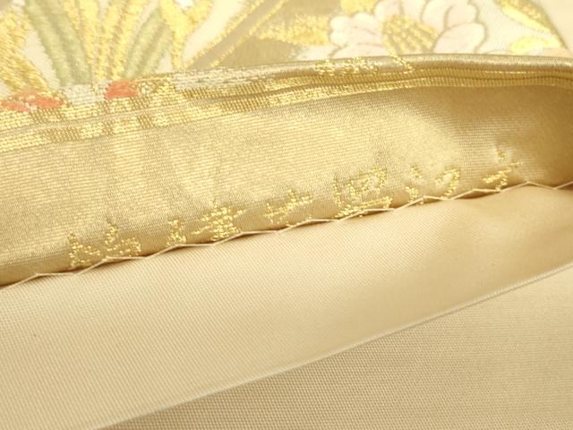 平和屋着物▼六通柄袋帯　蜀江吉祥花文　金銀糸　正絹　逸品　DABJ1900az