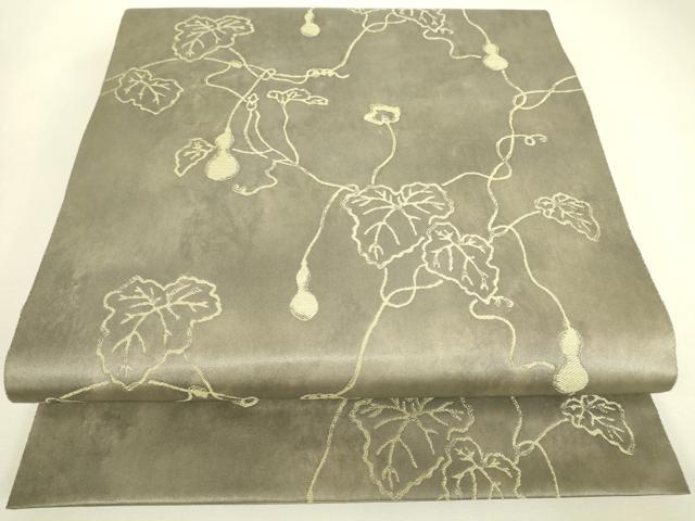 平和屋着物▼六通柄袋帯　瓢箪　金糸　引箔　正絹　逸品　DABJ1910az