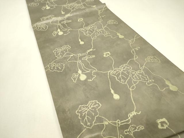 平和屋着物▼六通柄袋帯　瓢箪　金糸　引箔　正絹　逸品　DABJ1910az