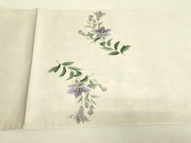 平和屋着物▼総刺繍　太鼓柄袋帯　桔梗文　引箔　正絹　逸品　DABJ1922az