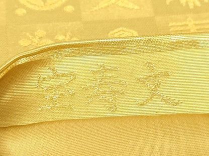 平和屋着物▼六通柄袋帯　宝寿文　金糸　正絹　逸品　DABJ1947az