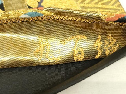 平和屋着物▼西陣　六通柄袋帯　九百織　鳳凰花毬文　金糸　引箔　証紙付き　正絹　逸品　DABJ1970az