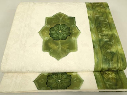 平和屋着物▼全通柄袋帯　花間道　正絹　逸品　DABJ1987az