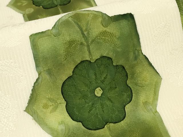 平和屋着物▼全通柄袋帯　花間道　正絹　逸品　DABJ1987az