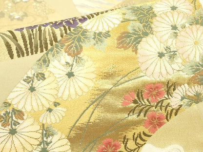 平和屋着物▼六通柄袋帯　琳派日本の美　紹巴織　金銀糸　正絹　逸品　DABJ1991az