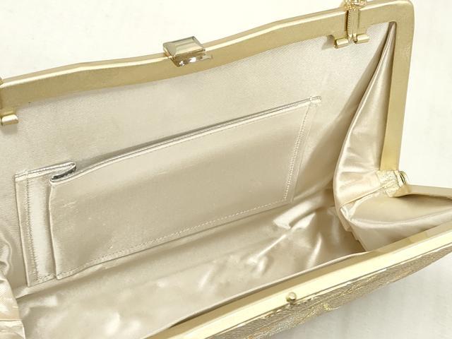 平和屋着物▼和装小物　和装バッグまとめて3点　ハンドバッグ　クラッチ　佐賀錦　吉祥几帳花文　草花文　金糸　逸品　DABJ2014xg