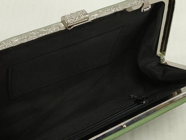 平和屋着物▼和装小物　和装バッグまとめて3点　ハンドバッグ　クラッチ　佐賀錦　吉祥几帳花文　草花文　金糸　逸品　DABJ2014xg