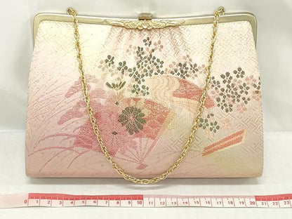 平和屋着物▼和装小物　和装バッグまとめて3点　ハンドバッグ　クラッチ　佐賀錦　扇面草花文　地紙重ね霞文　金銀糸　逸品　DABJ2017xg