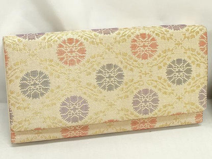 平和屋着物▼和装小物　和装バッグまとめて4点　ハンドバッグ　佐賀錦　花唐草文　菱花文　金糸　逸品　DABJ2027xg