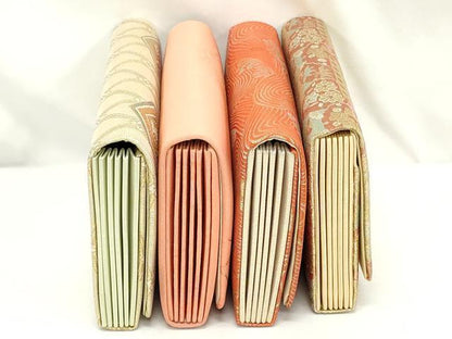 平和屋着物▼和装小物　和装バッグまとめて4点　ハンドバッグ　佐賀錦　亀甲鳳凰花文　雲取り笹竹文　立波文　金銀糸　逸品　DABJ2029xg
