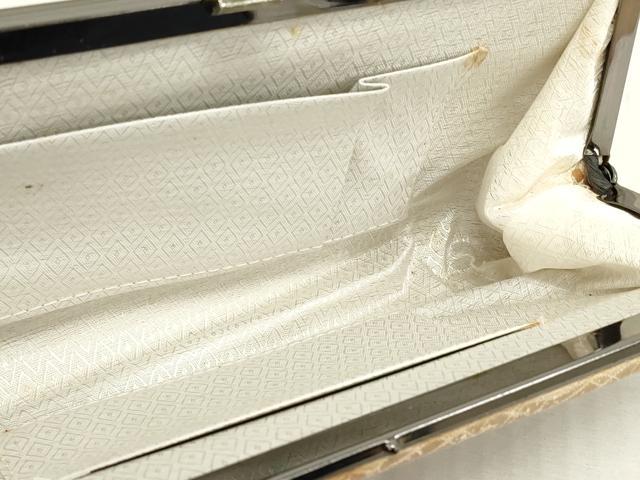 平和屋着物▼和装小物　和装バッグまとめて4点　ハンドバッグ　クラッチ　短冊松葉文　草花文　金銀彩　逸品　DABJ2032xg